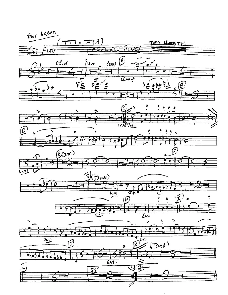 Farewell Blues score preview