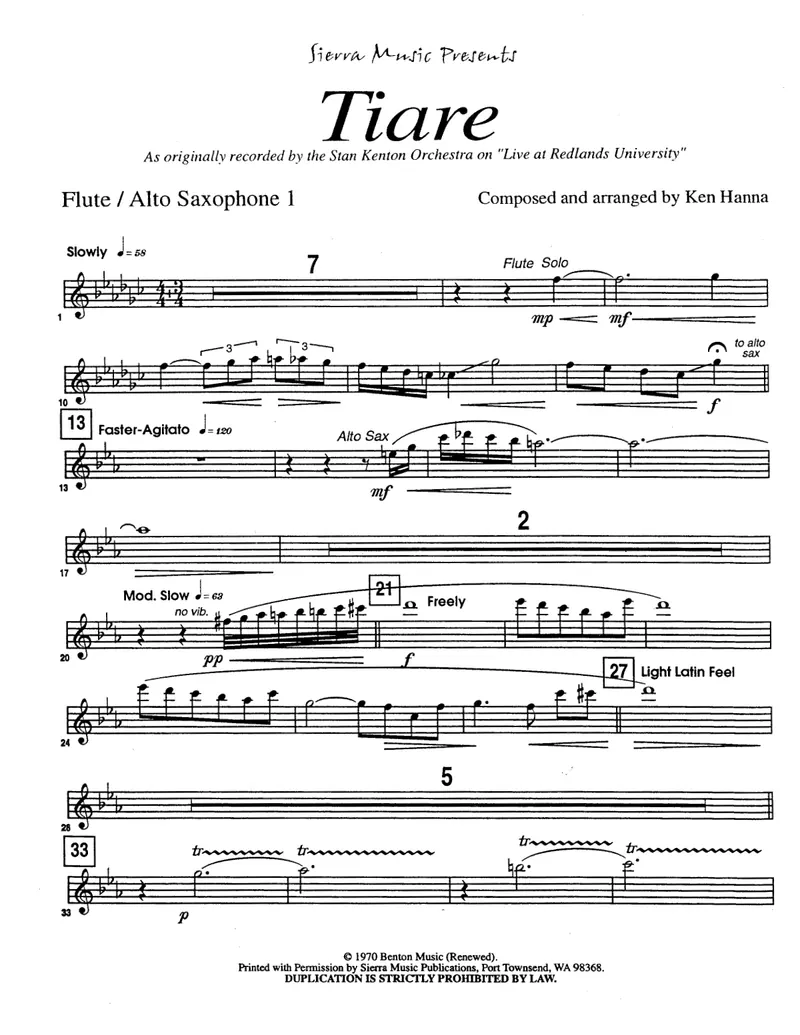 Tiare score preview