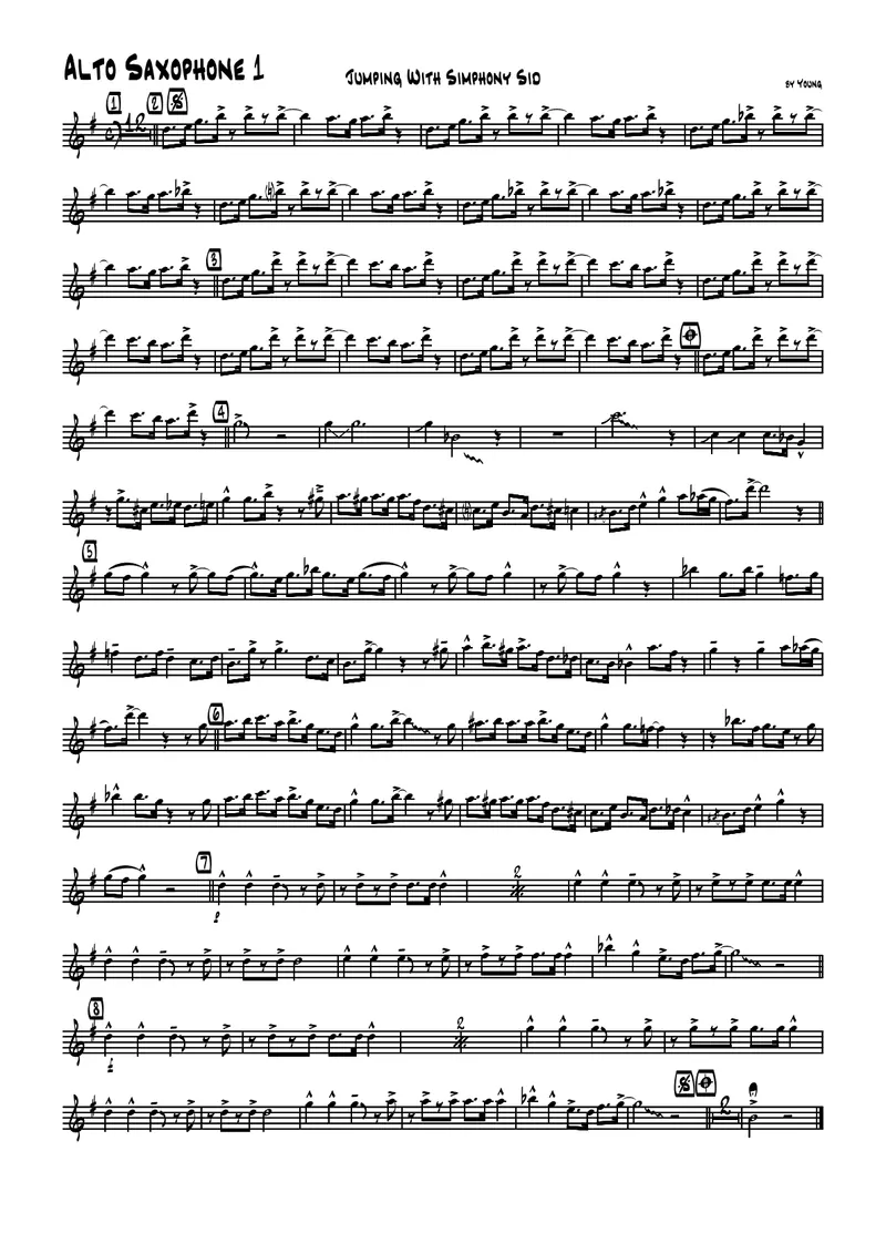 Jumping With Simphony Sid score preview