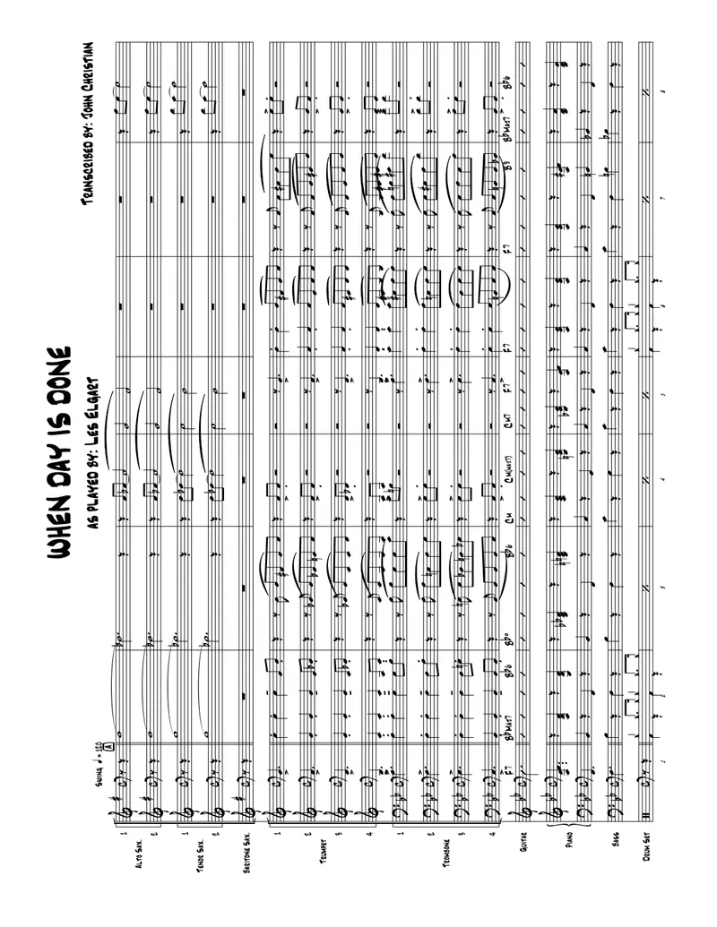 When Day Is Done score preview