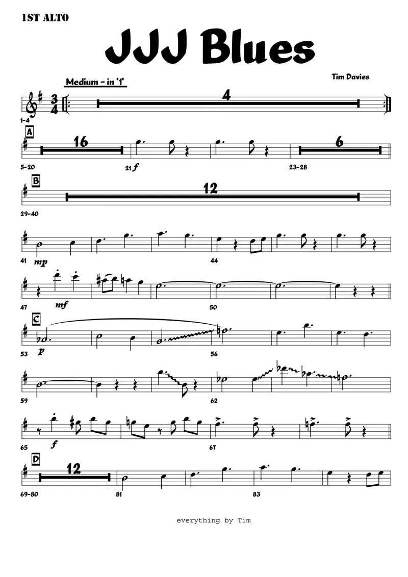 JJJ Blues score preview