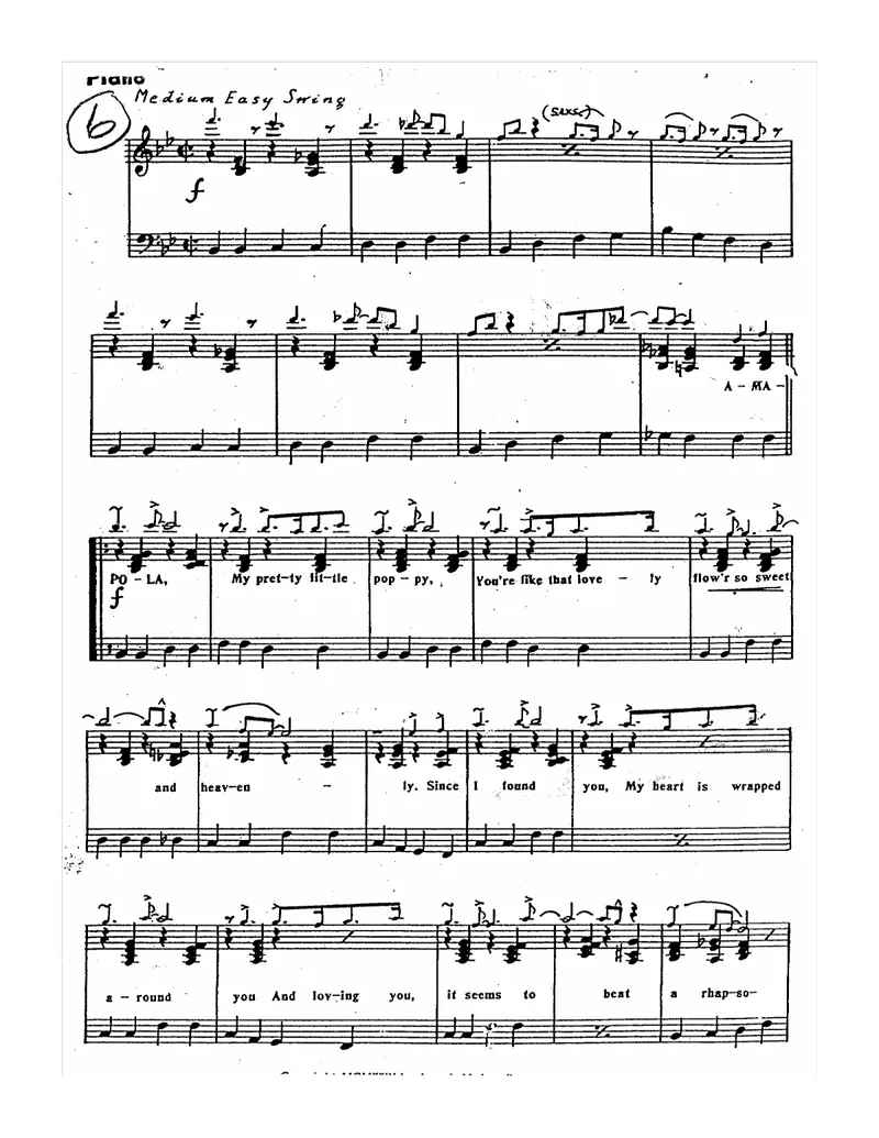 Amapola score preview