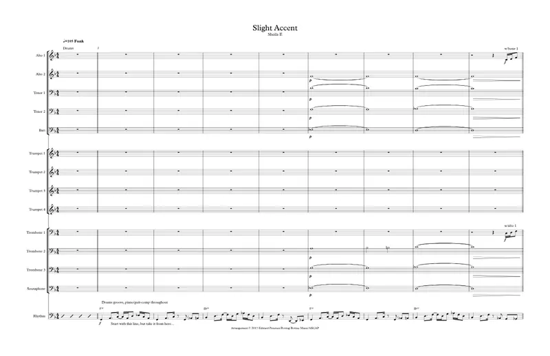 Slight Accent (Sheila E) score preview