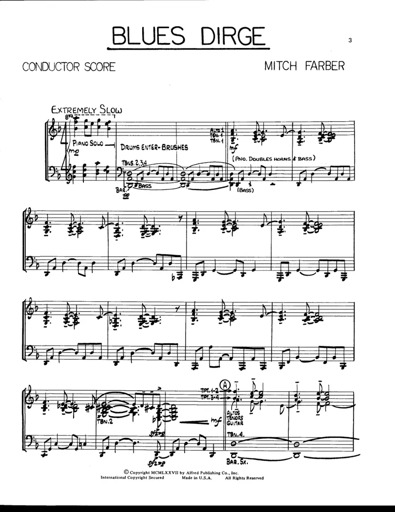 Blues Dirge score preview