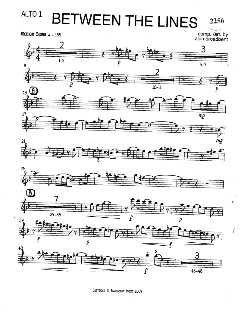 Between The Lines score preview