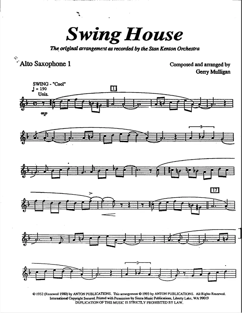 Swing House score preview