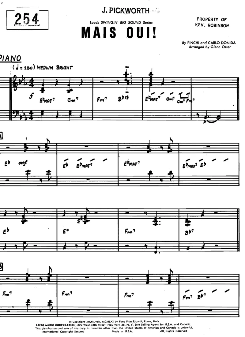 Mais Oui score preview