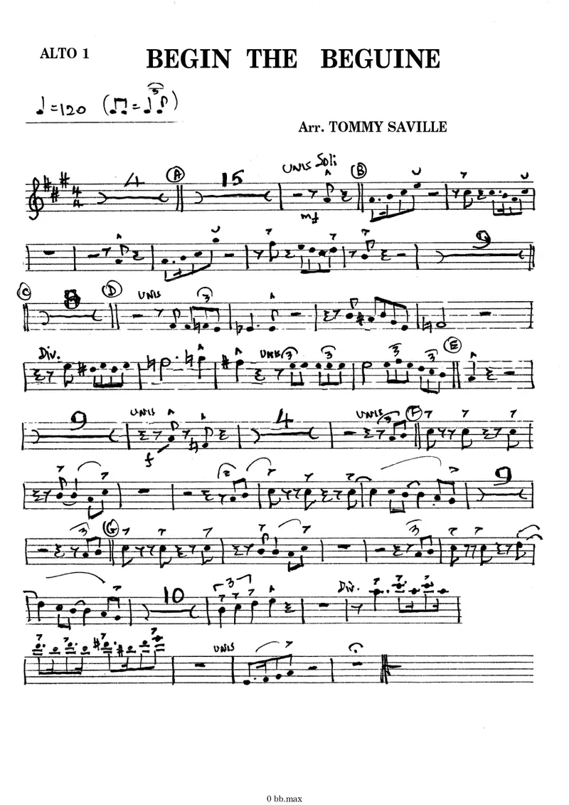 Begin The Beguine score preview