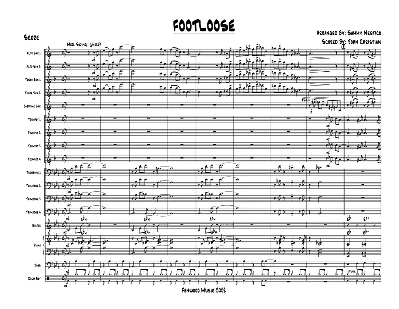 Footloose score preview