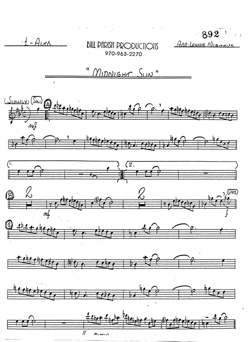 Midnight Sun score preview