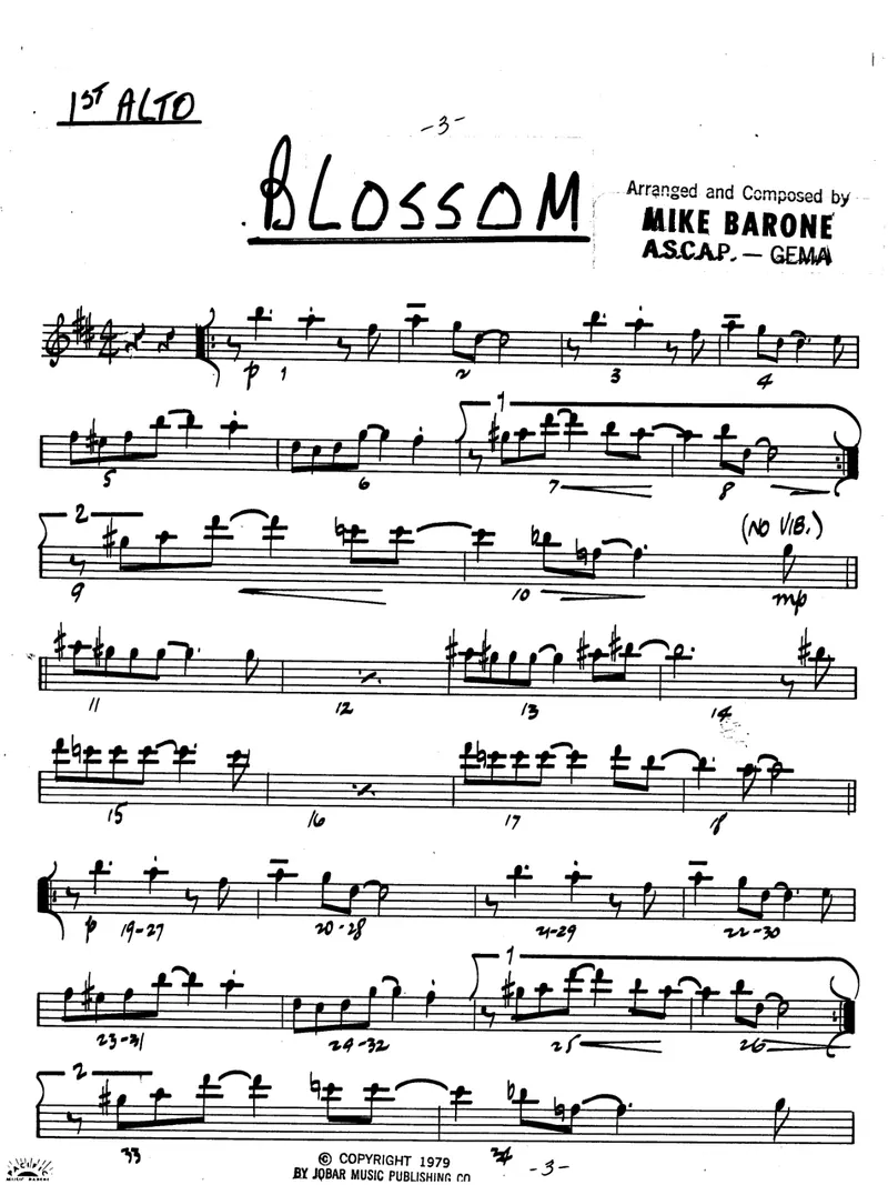 Blossom score preview
