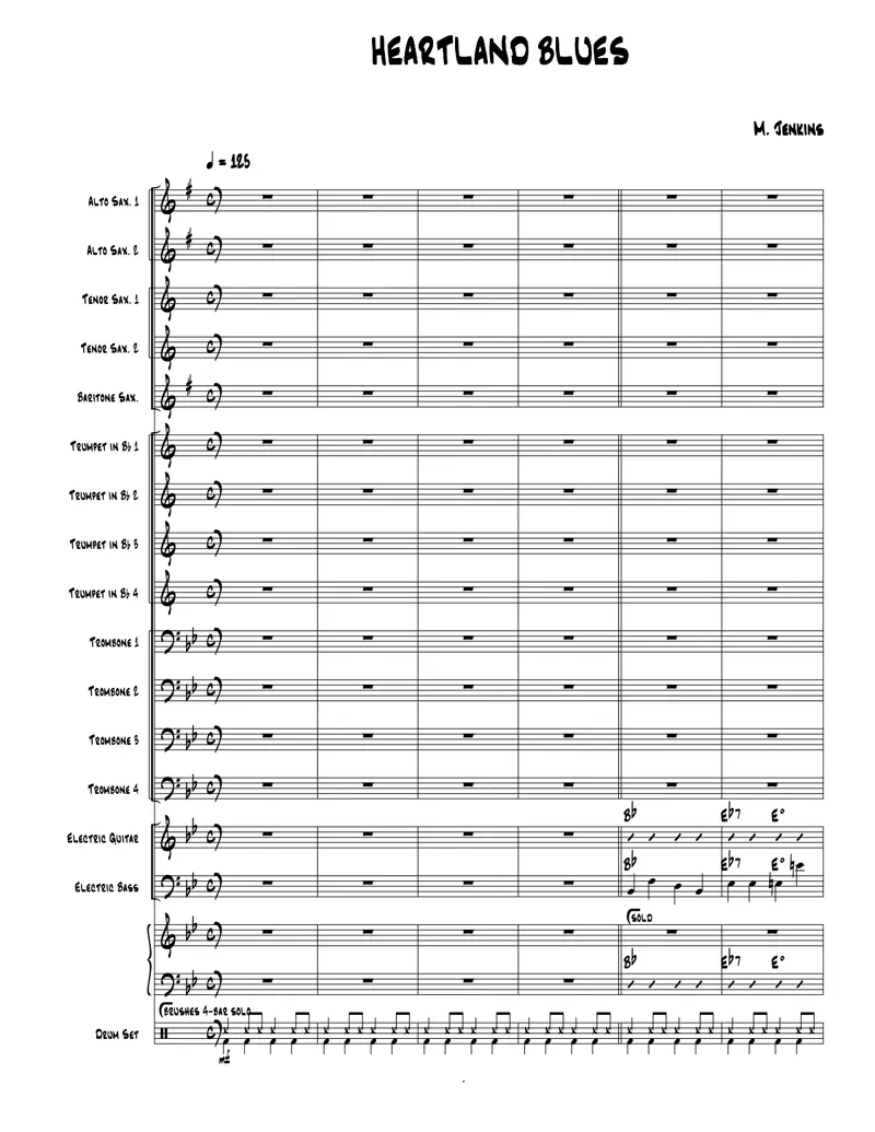 Heartland Blues score preview