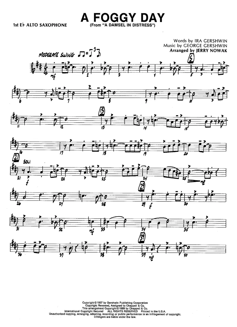 A Foggy Day score preview