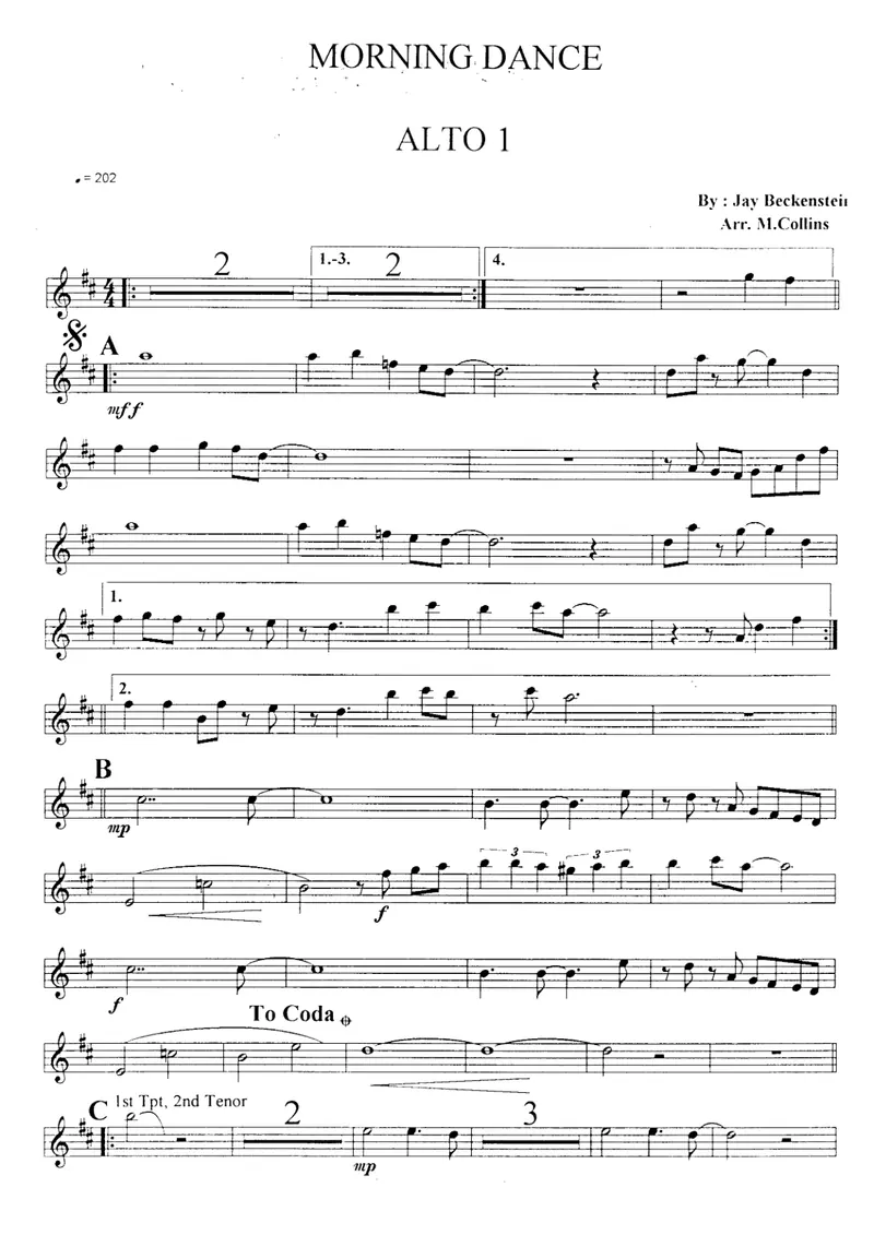 Morning Dance score preview