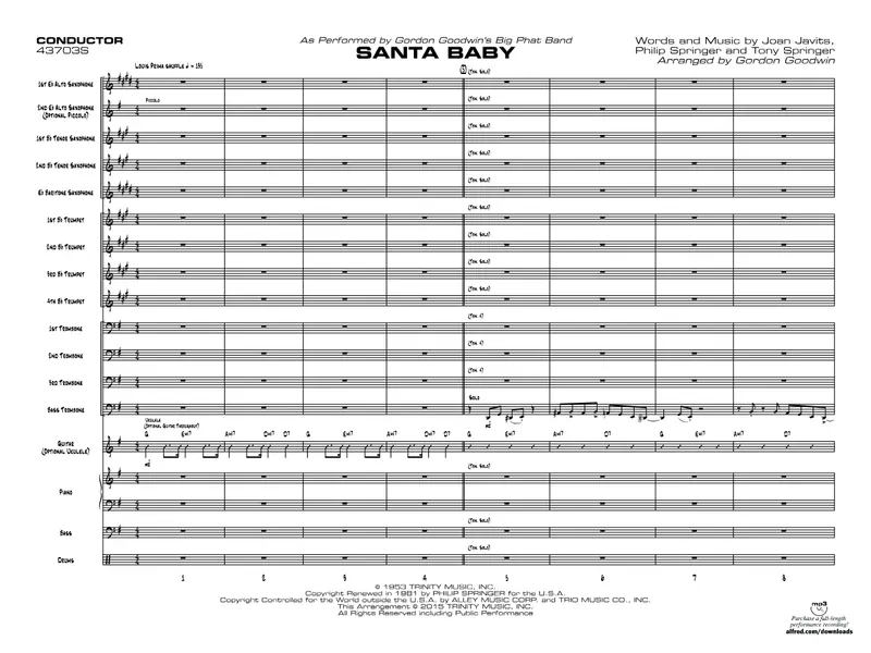 Santa Baby score preview