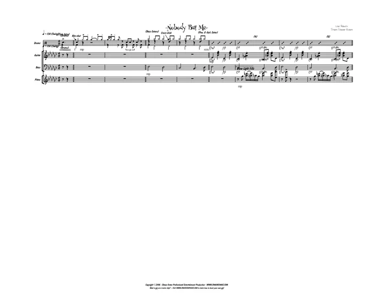 Nobody But Me score preview