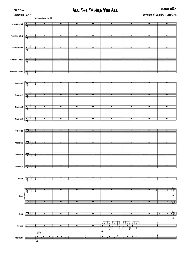 All The Things You Are score preview