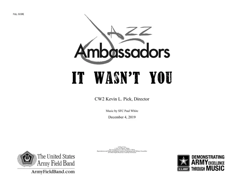 It Wasn't You score preview