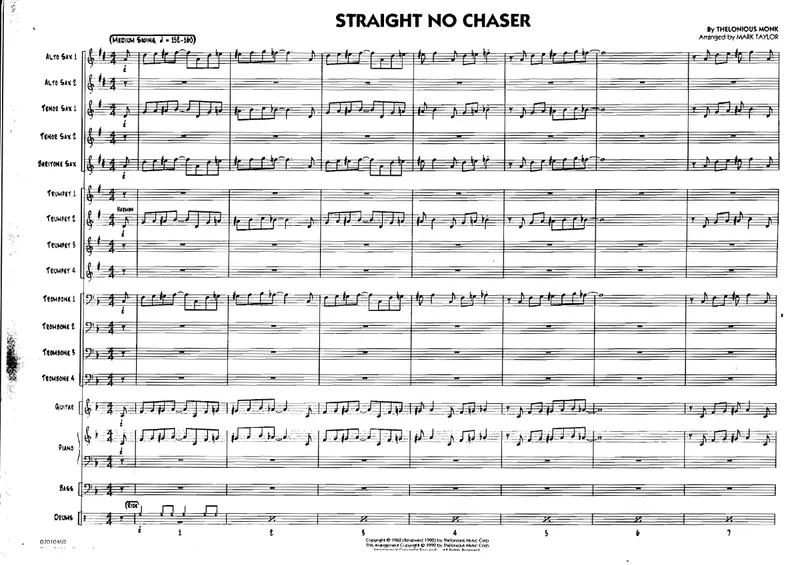 Straight No Chaser score preview