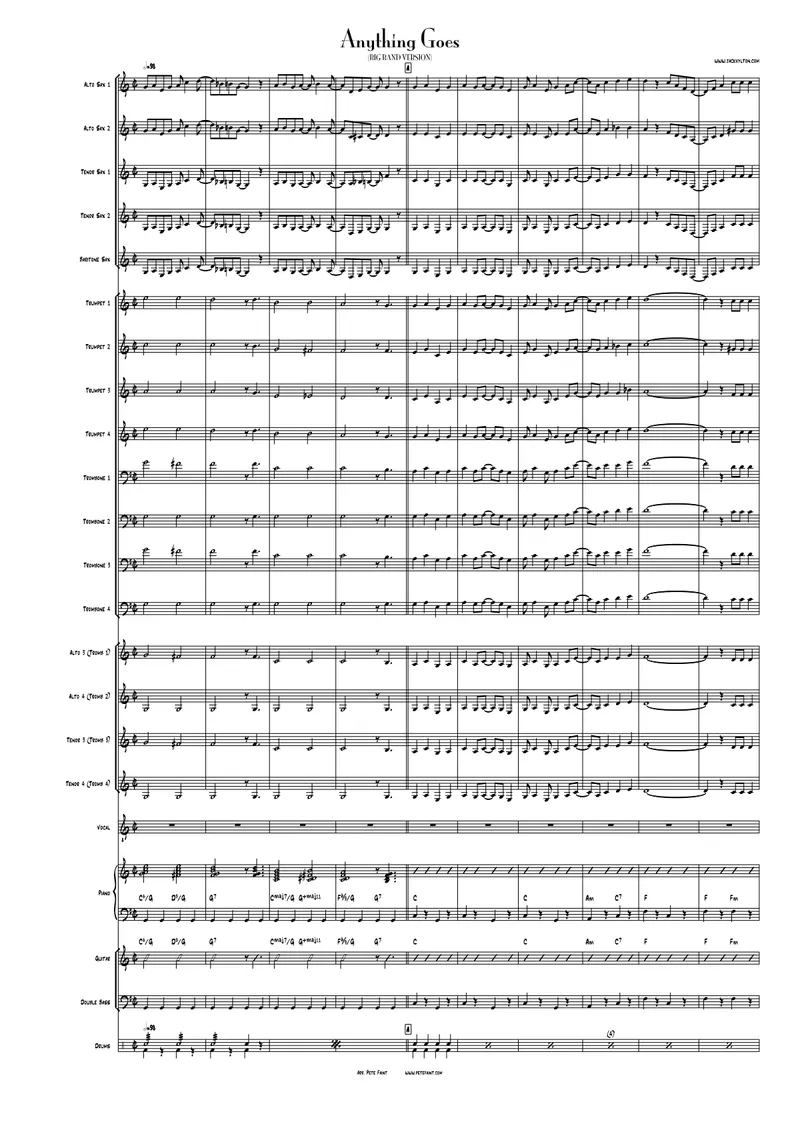 Anything Goes score preview