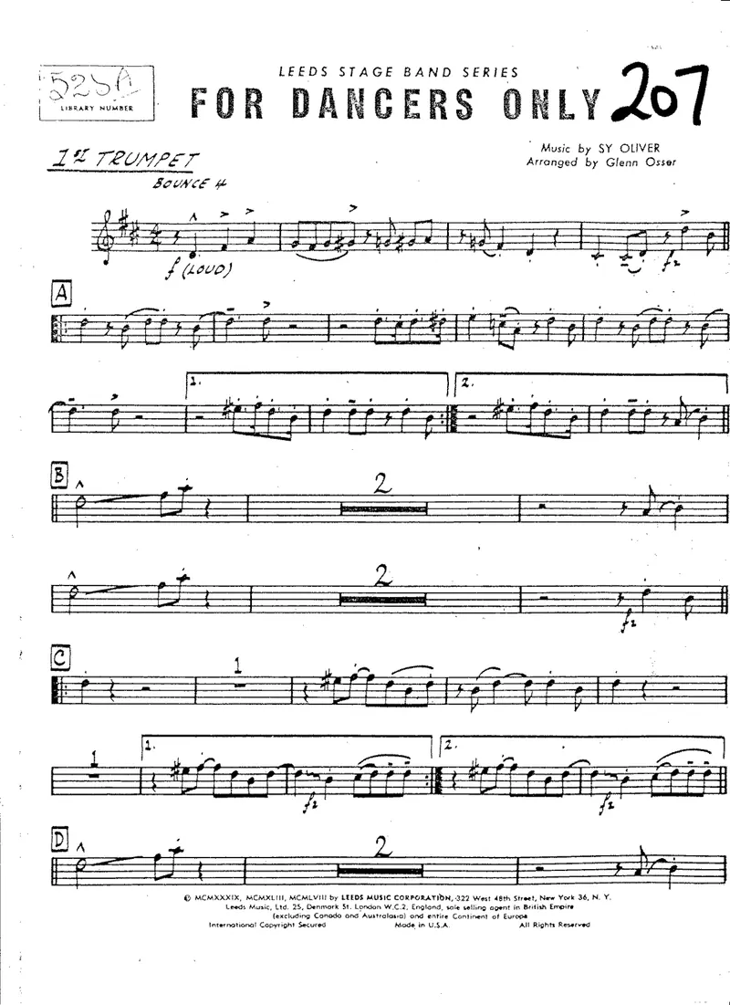 For Dancers Only score preview