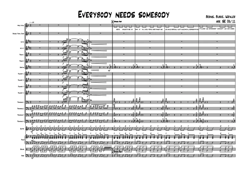 Everybody Needs Somebody score preview