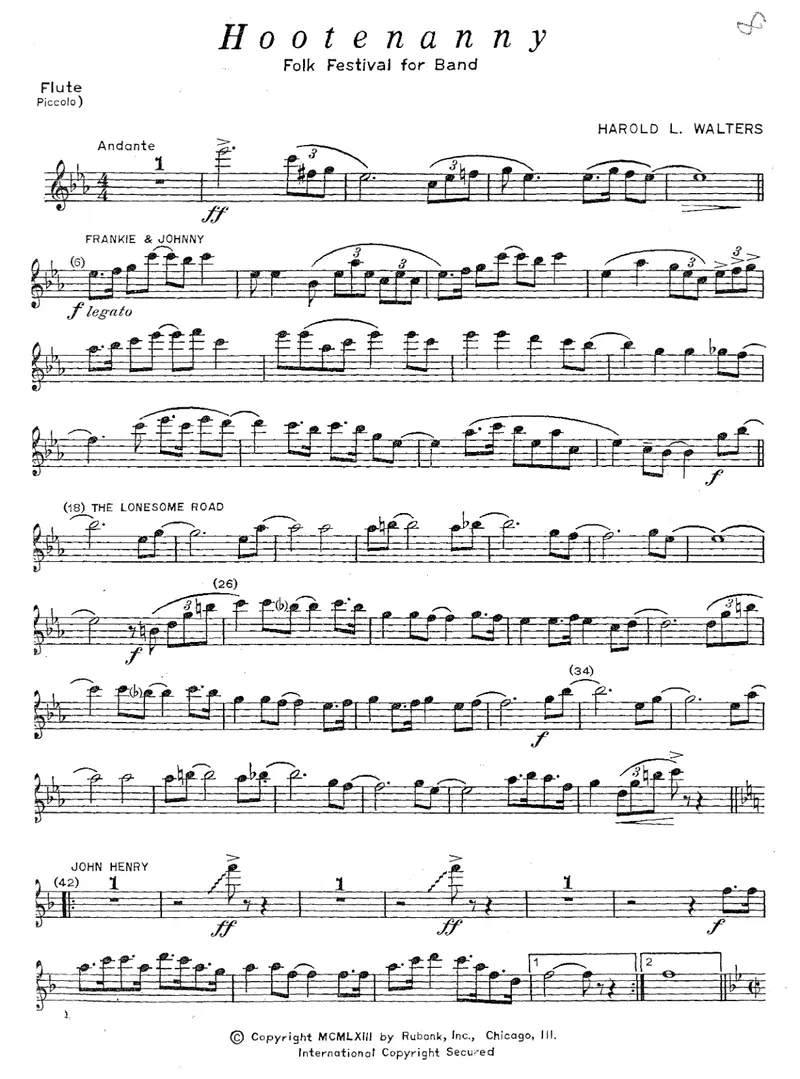 Hootenanny score preview