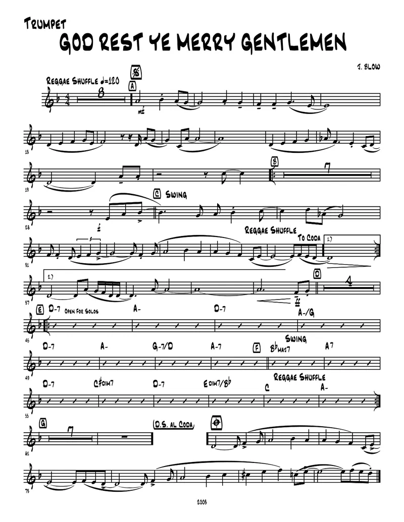 God Rest Ye Merry Gentlemen score preview