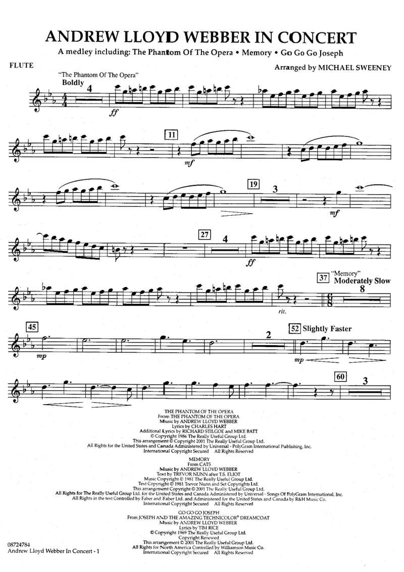 Andrew Lloyd Webber In Concert score preview