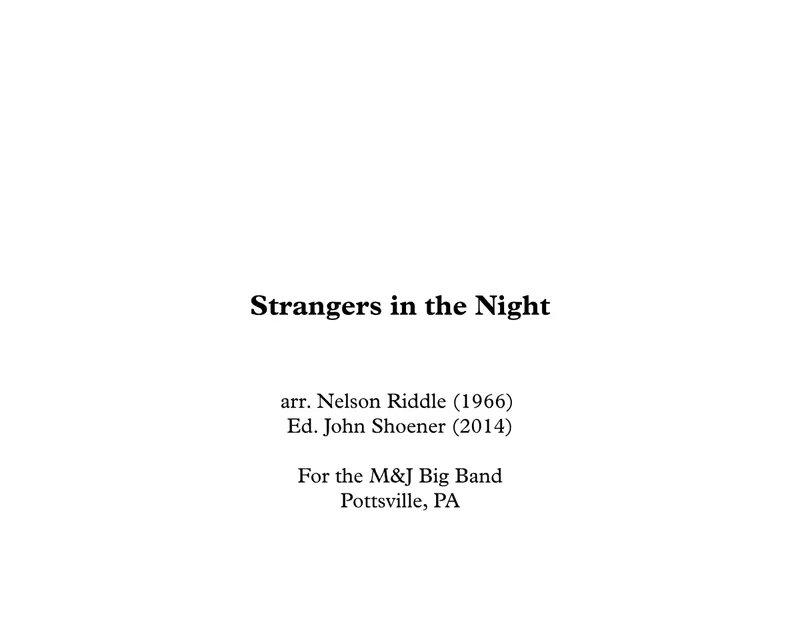 Strangers In The Night score preview