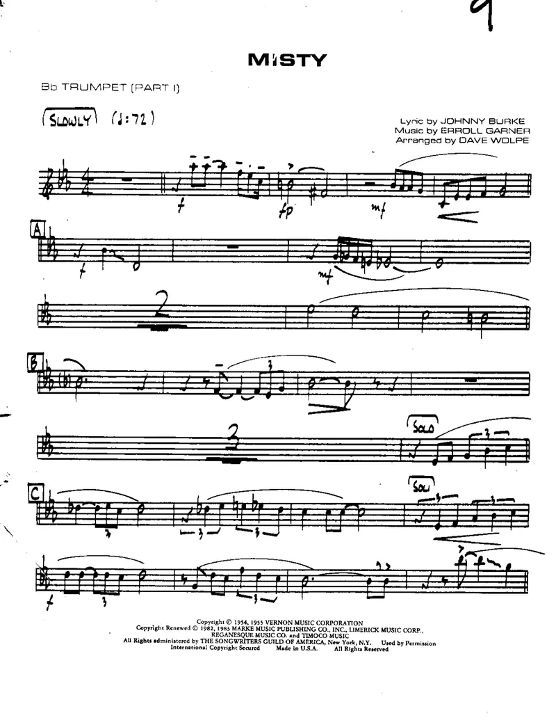 Misty score preview