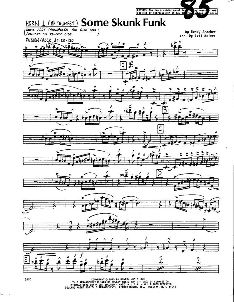 Some Skunk Funk score preview