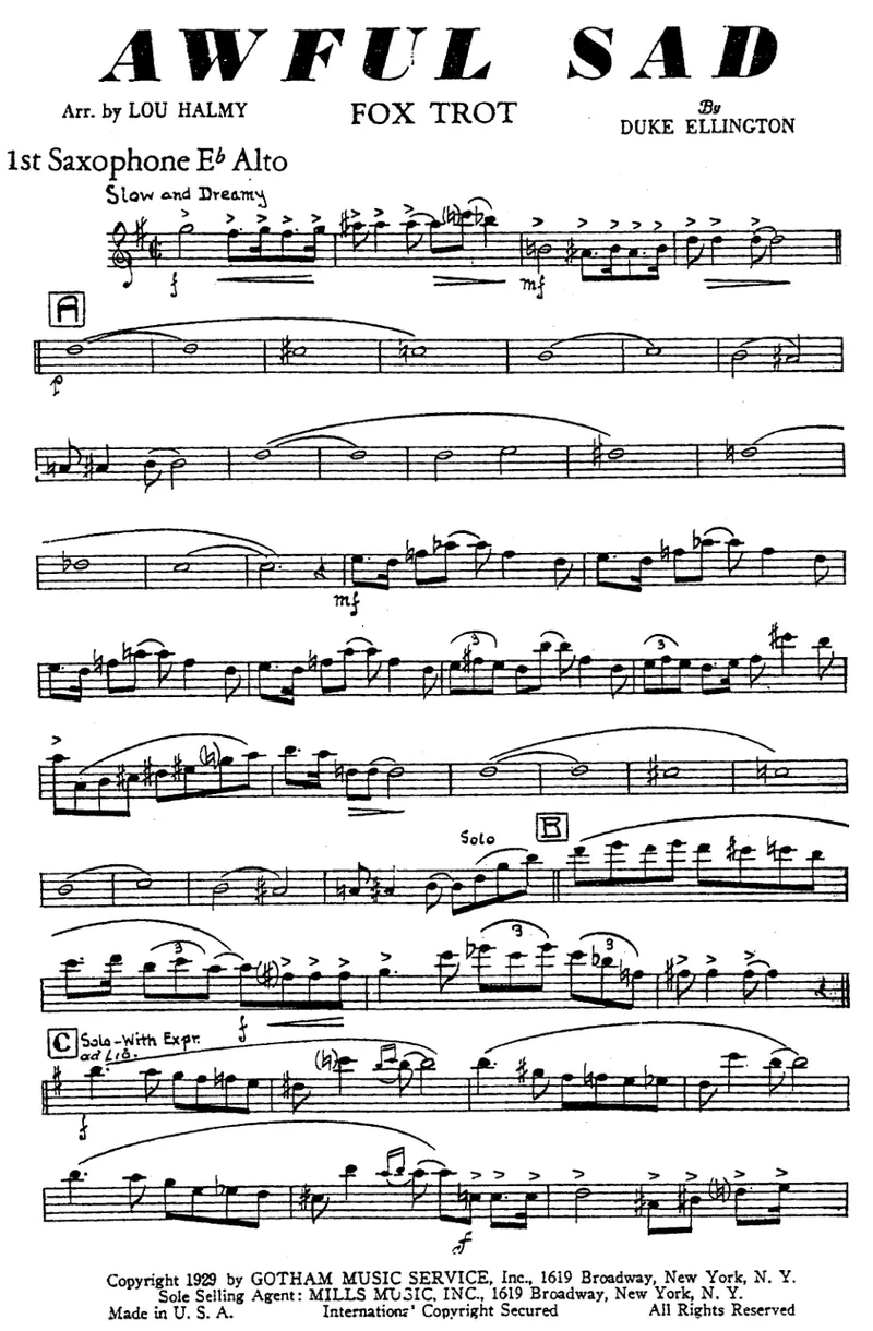 Awful Sad score preview