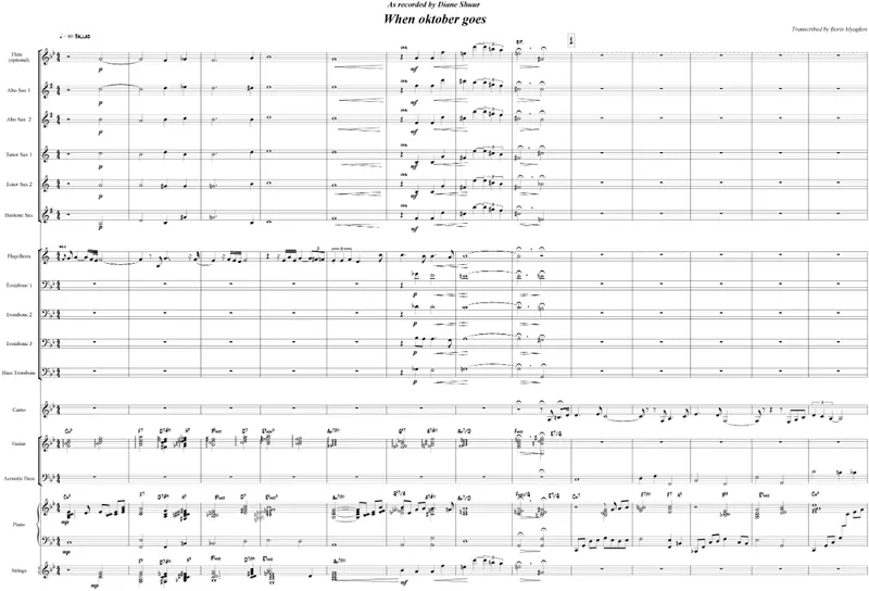 When October Comes (vocal) score preview