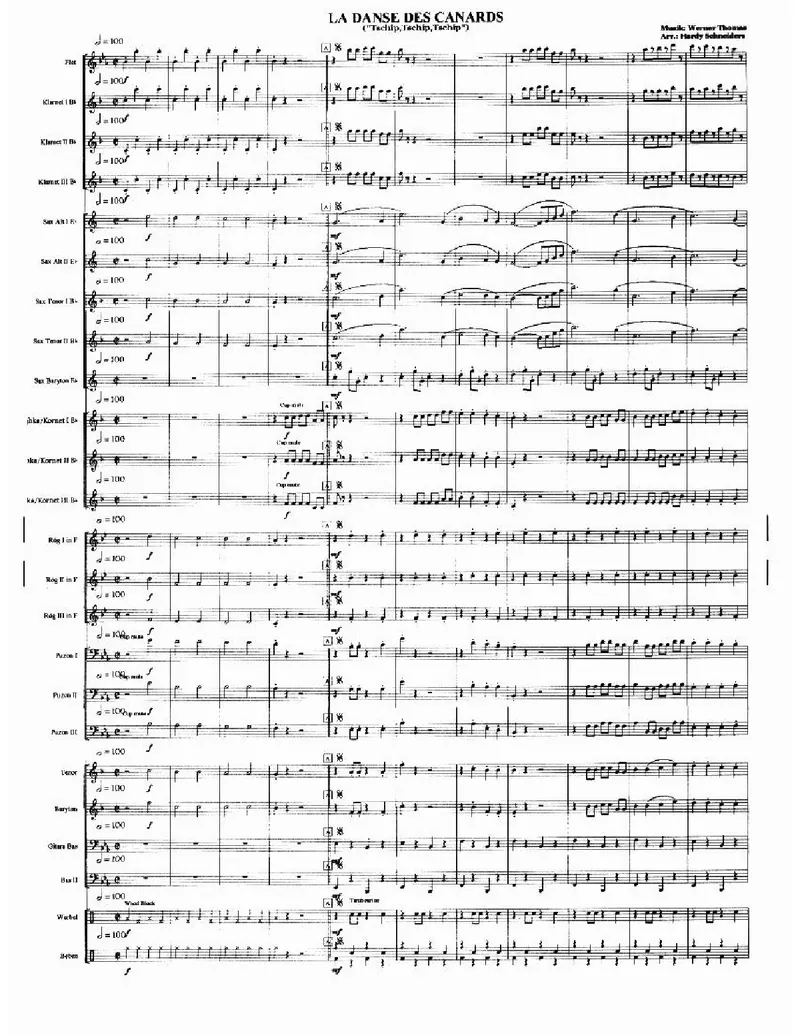 La Danse Des Canards score preview