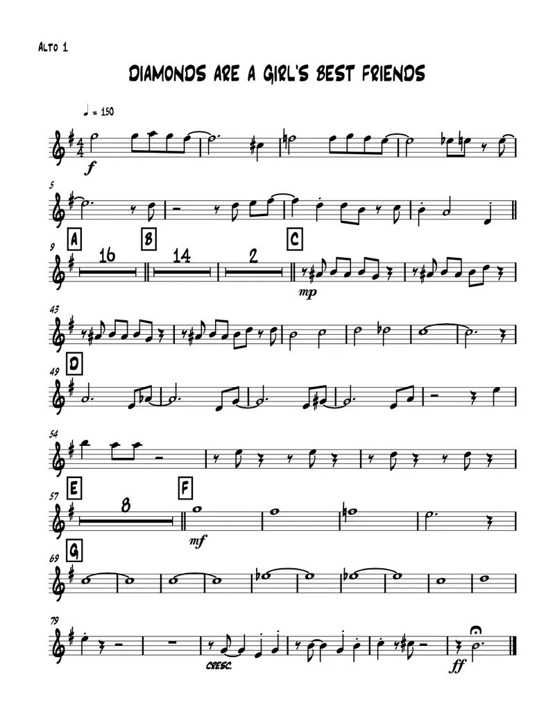 Diamonds Are A Girl's Best Friend -Voc score preview