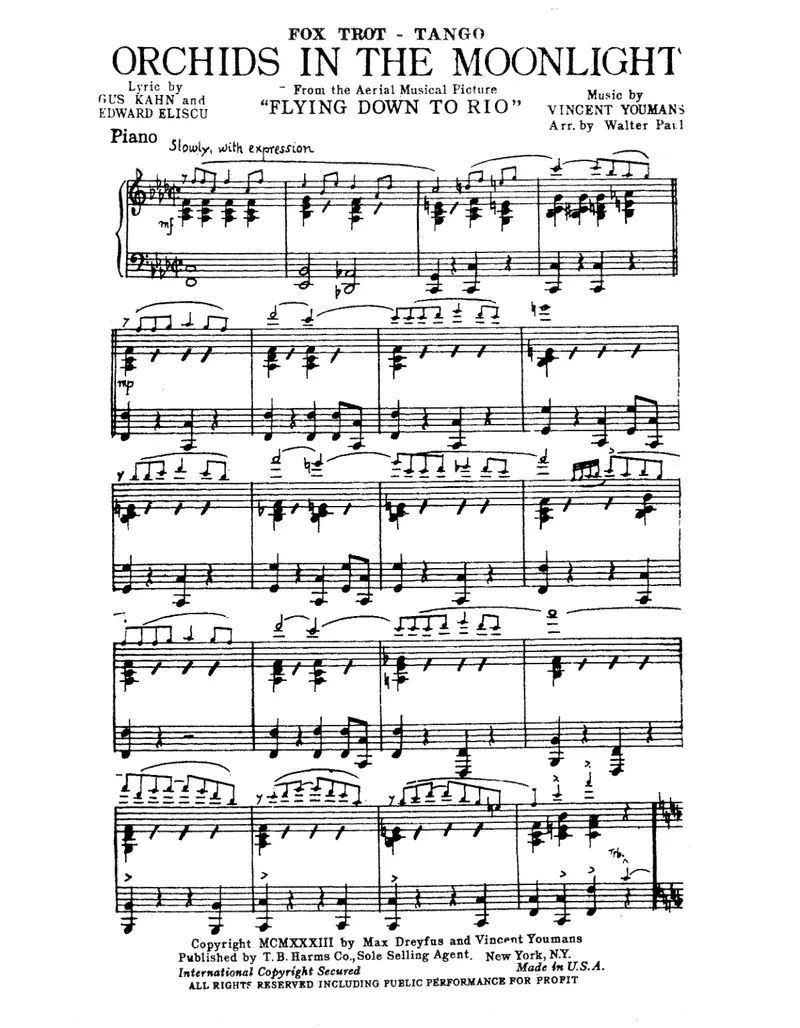 Orchids In The Moonlight score preview