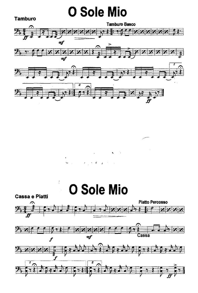 O Sole Mio Blocco Parti score preview