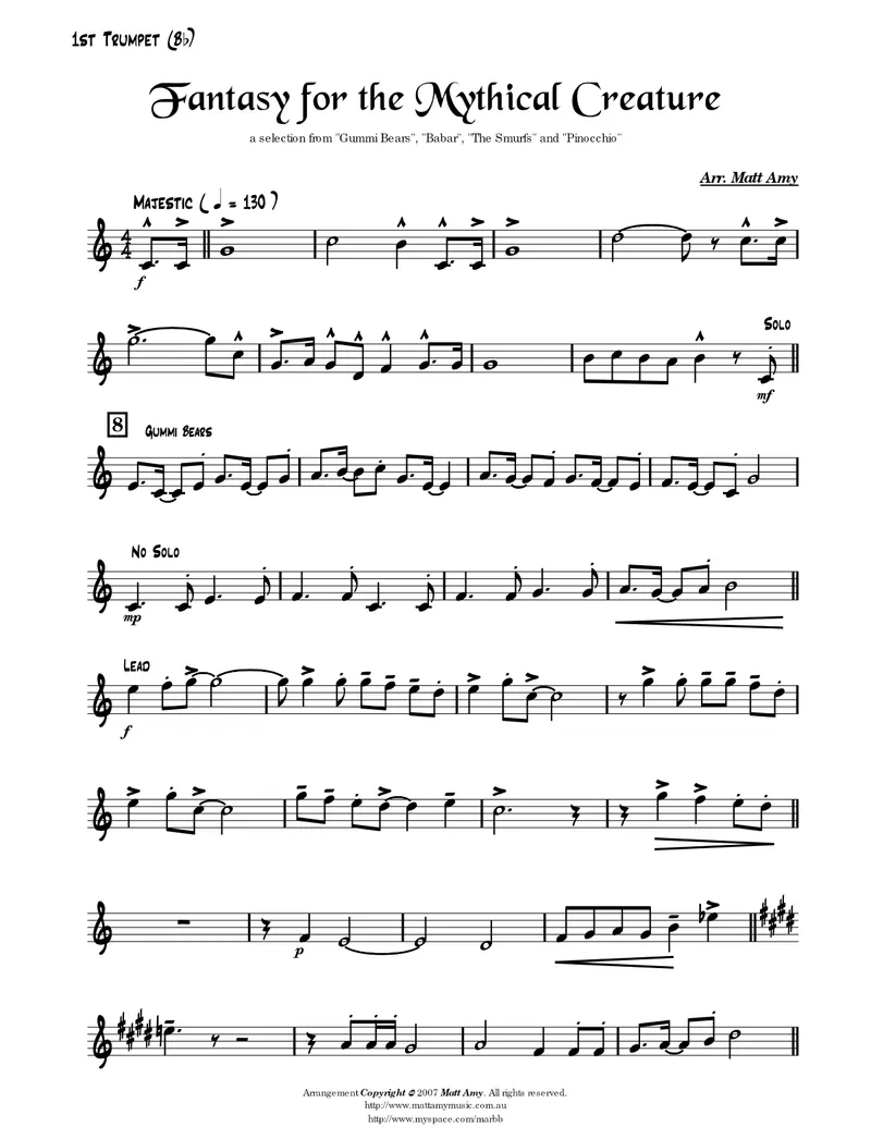 Fantasy For The Mythical Creature score preview