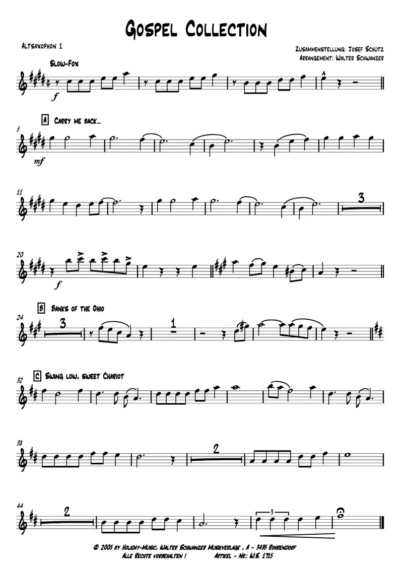 Gospel Collection score preview
