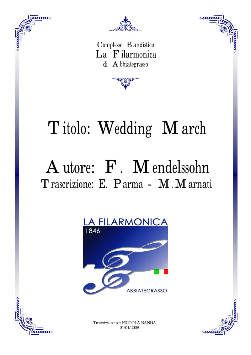Wedding March score preview