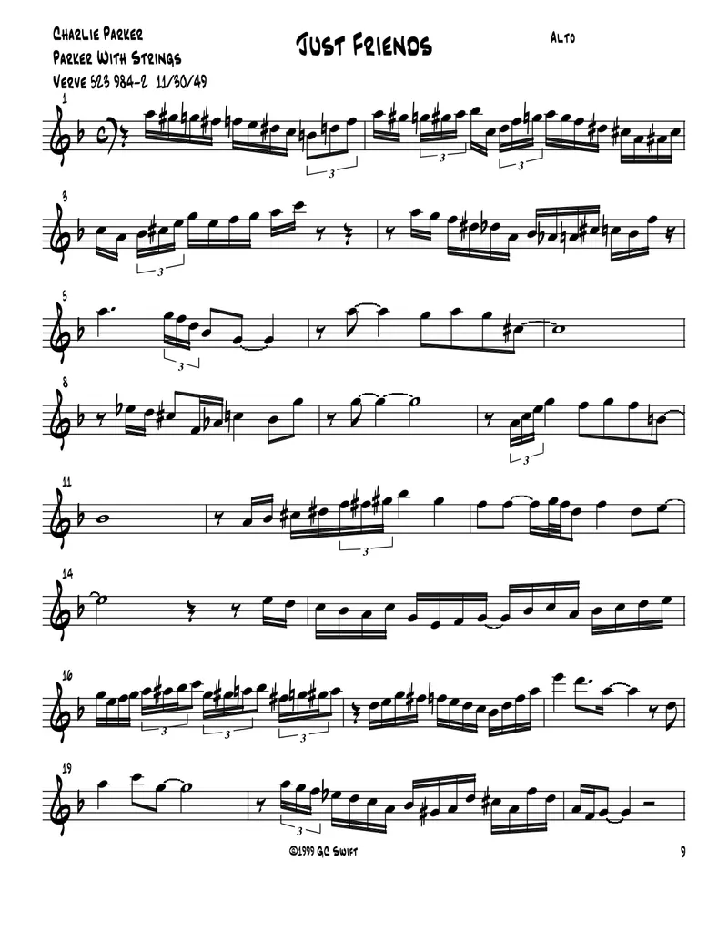 Just Friends score preview