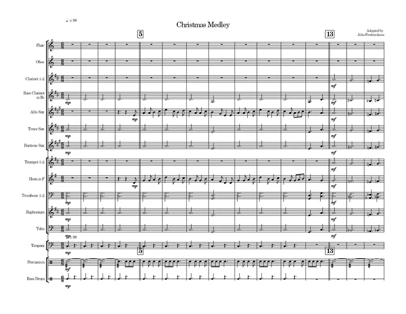 Christmas Medley score preview