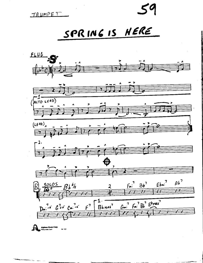 Spring Is Here score preview