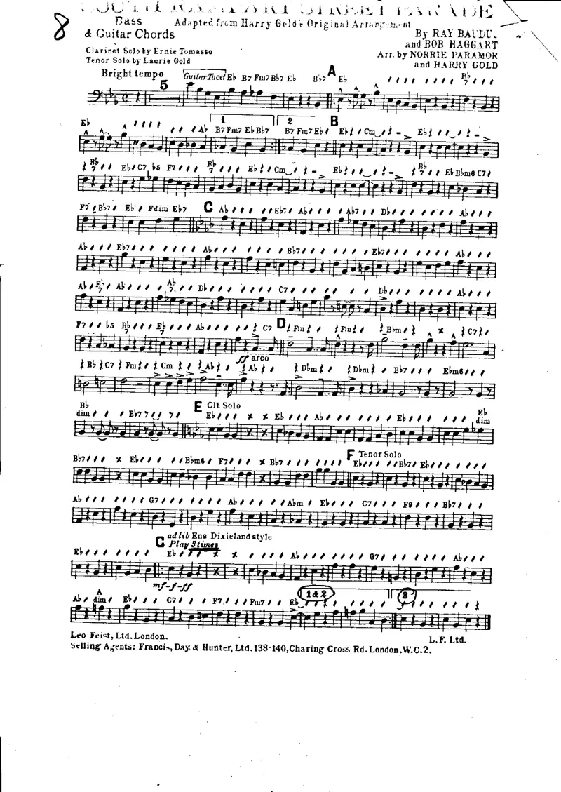 South Rampart Street Parade score preview