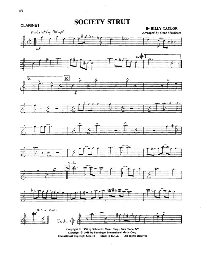 Society Strut score preview