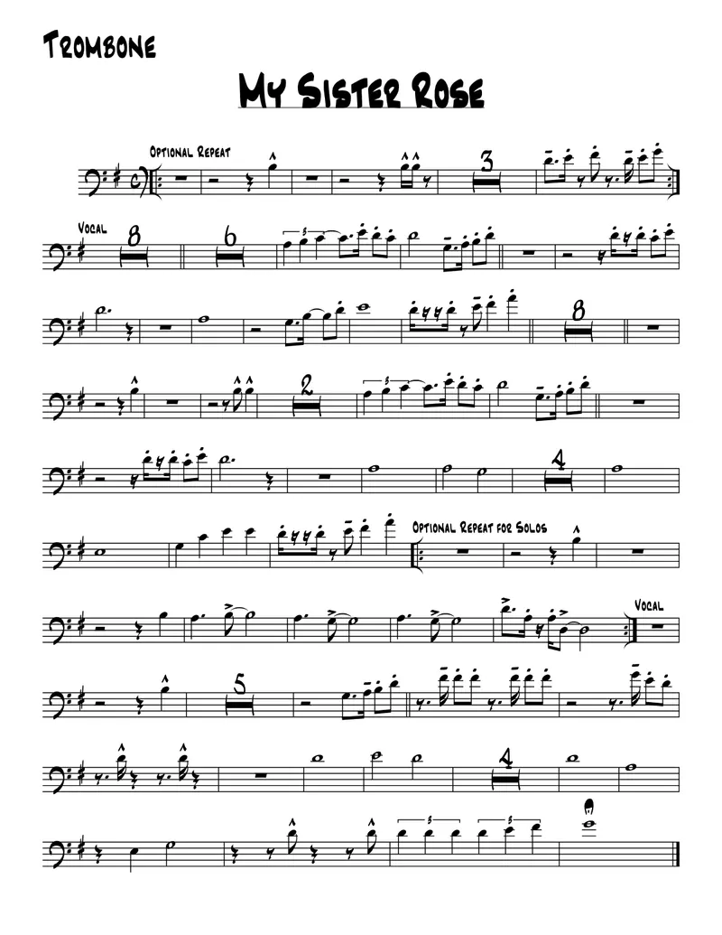 My Sister Rosa score preview