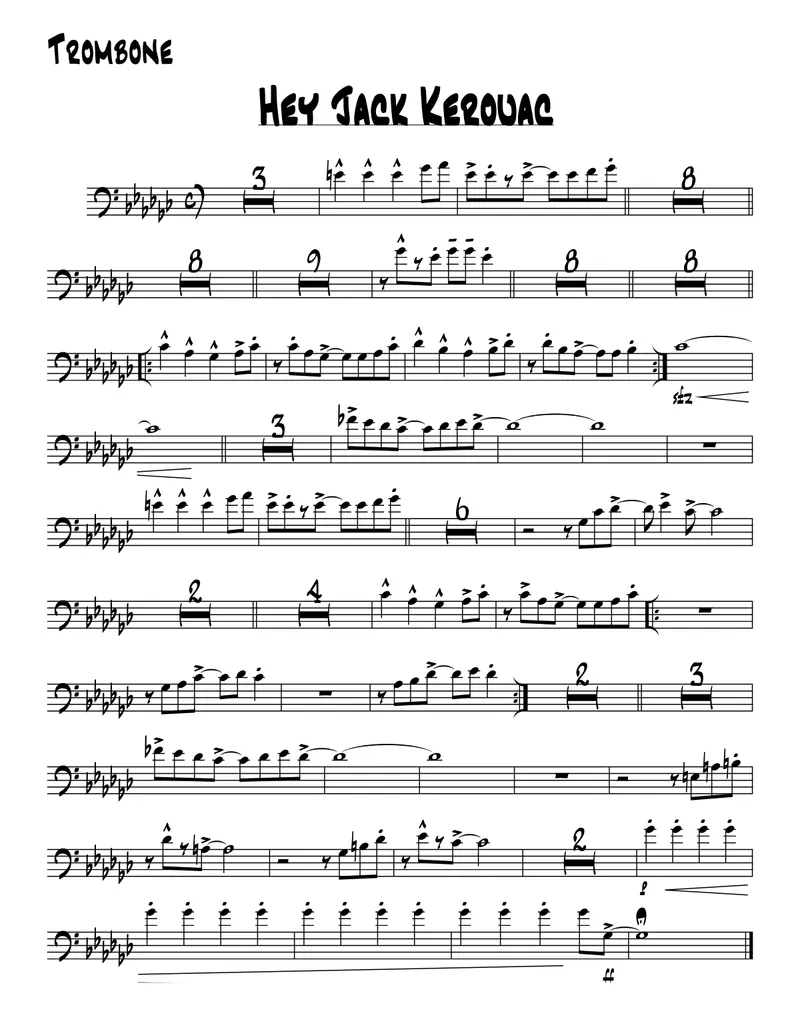 Hey Jack Kerouac score preview