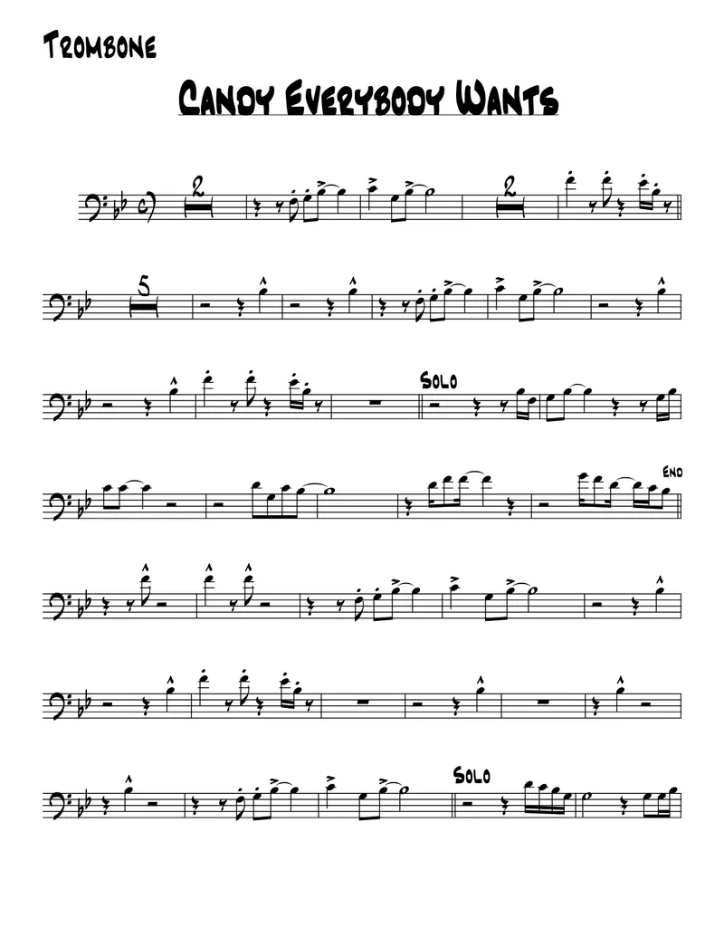 Candy Everybody Wants score preview