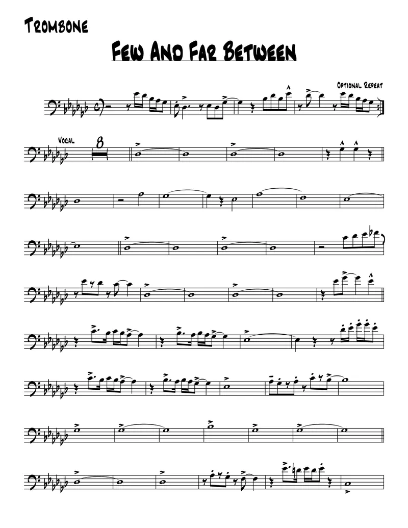 Few & Far Between score preview